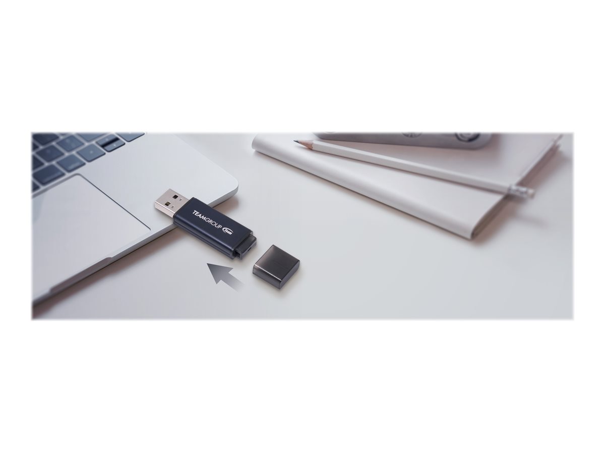 Pen Drive Team C211 128GB USB 3.2 Azul Cinzento - Imagem 3