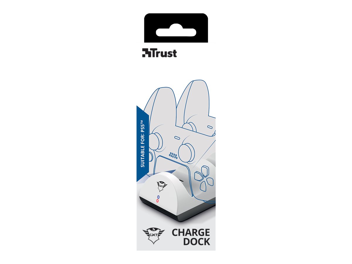 Base de Carregamento Trust GXT 254 Duplo PS5 DualSense Branco - Imagem 2