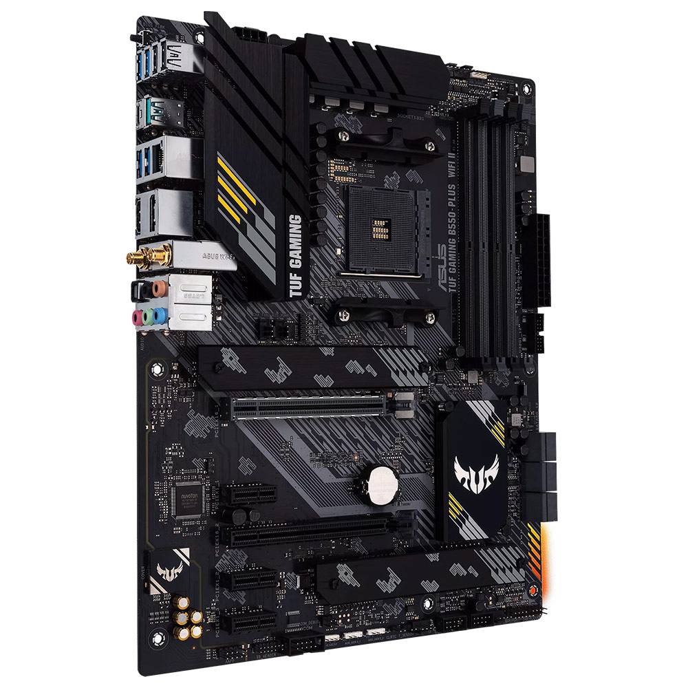 ASUS TUF GAMING B550-PLUS WIFI II - Placa-mãe - ATX - Socket AM4 - AMD B550 Chipset - USB-C Gen2, USB 3.2 Gen 1, USB 3.2 Gen 2 - 2.5 Gigabit LAN, Wi-Fi 6, Bluetooth - gráfico integrado (necessário CPU) - HD Audio (8-canais) - Imagem 4