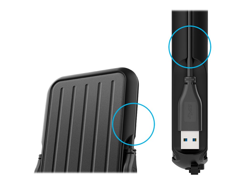 Disco Rígido Externo SILICON POWER Armor A66 2 TB Preto - Imagem 5
