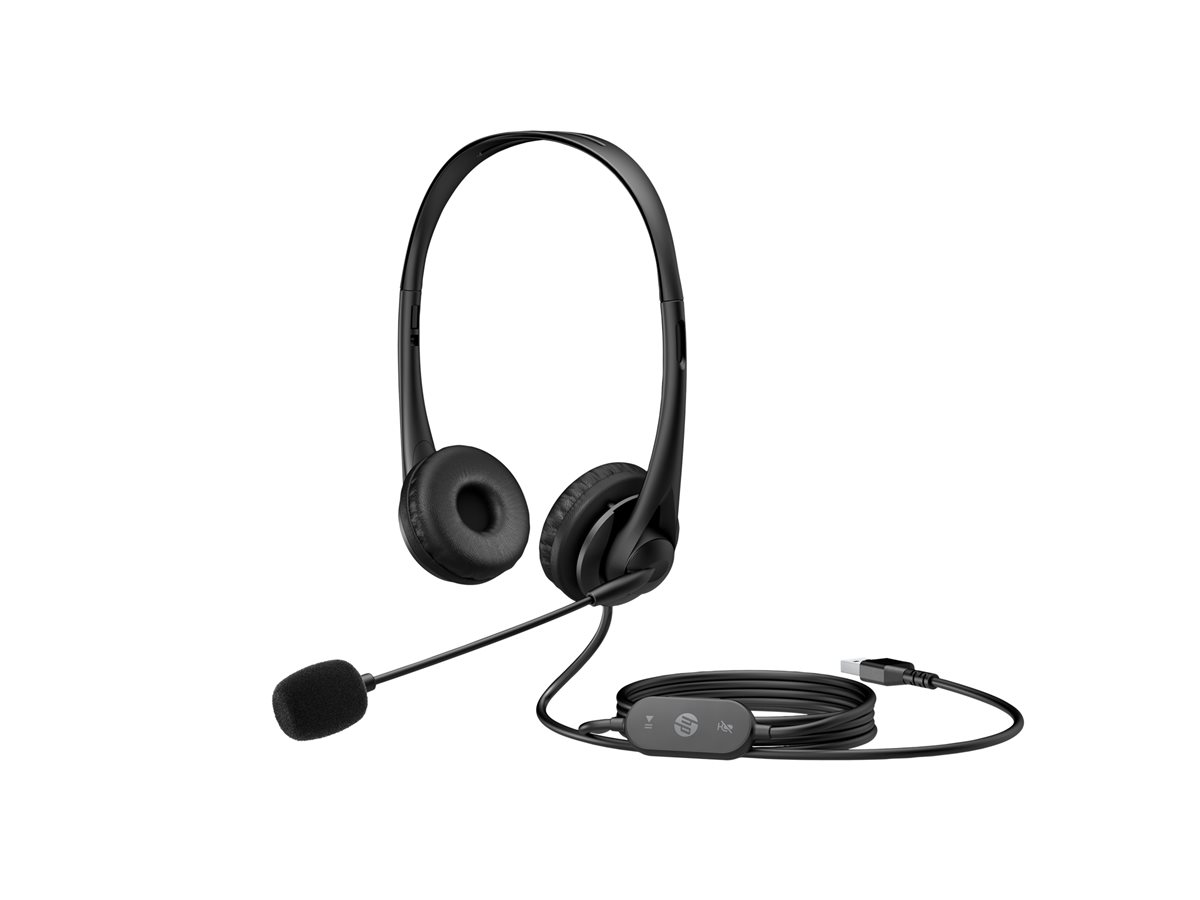 Auscultadores HP G2 USB Preto