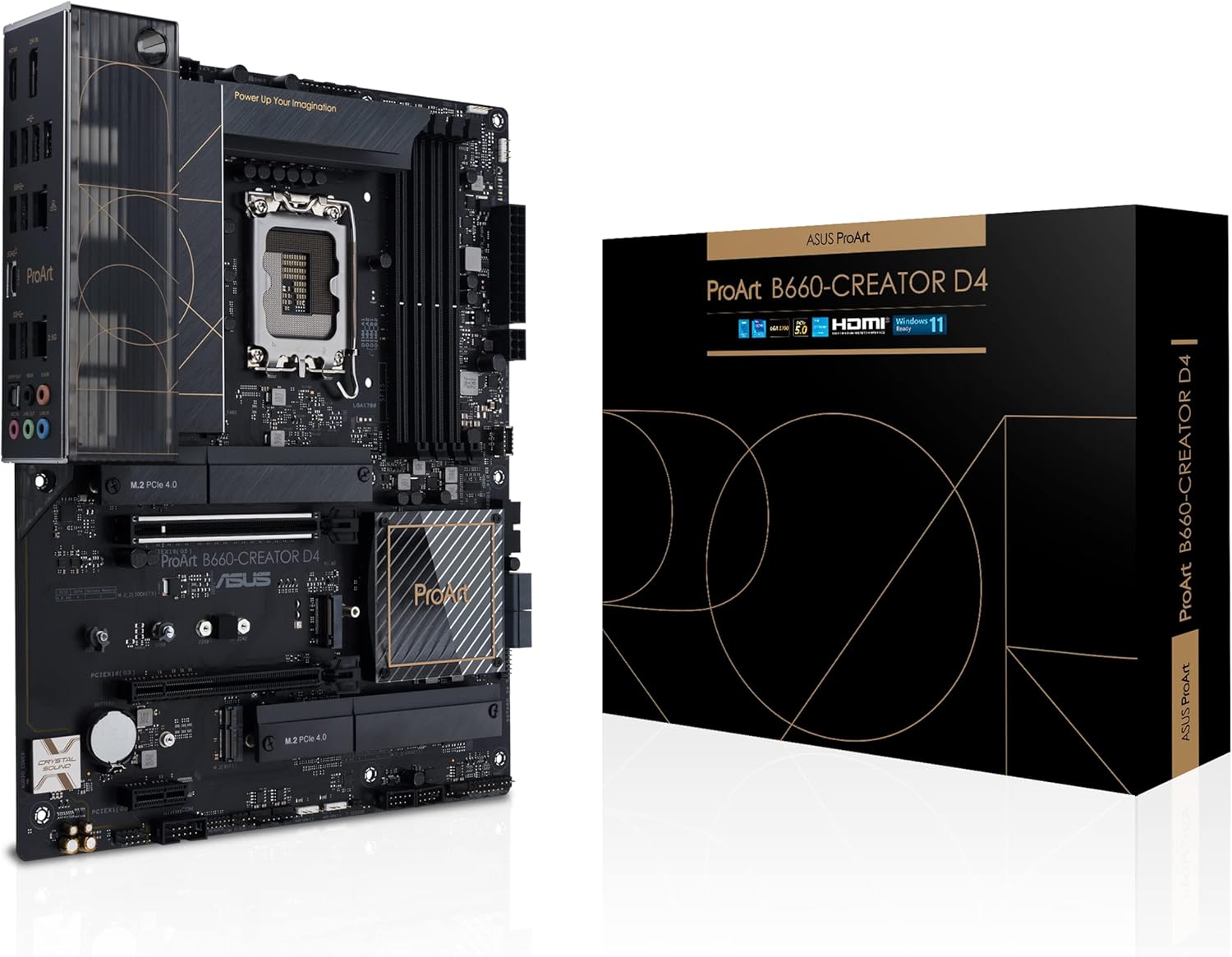 Motherboard ASUS ProArt B660-CREATOR D4 LGA1700 ATX DDR4 PCIe 5.0 3xM.2 Dual LAN USB-C