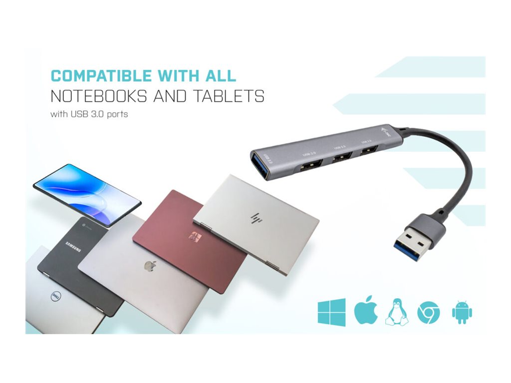 Hub USB i-Tec USB 3.0 Metal 4 Portas - Imagem 3