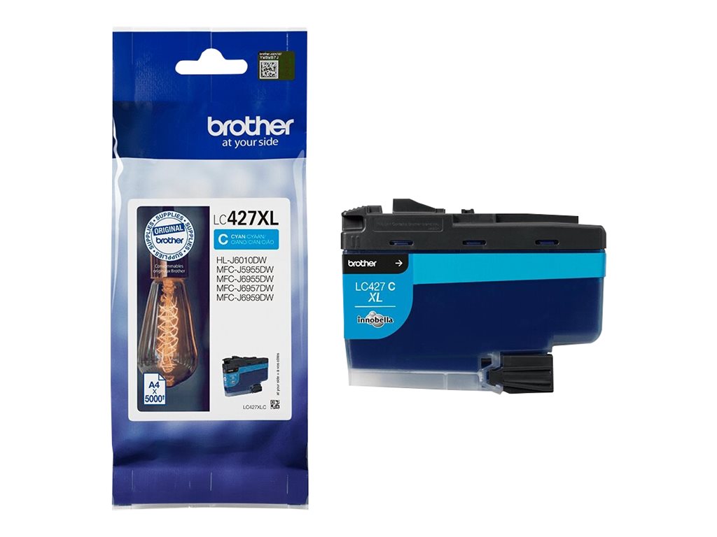 Tinteiro Brother LC427XLC Alta Capacidade Ciano Original - Imagem 2