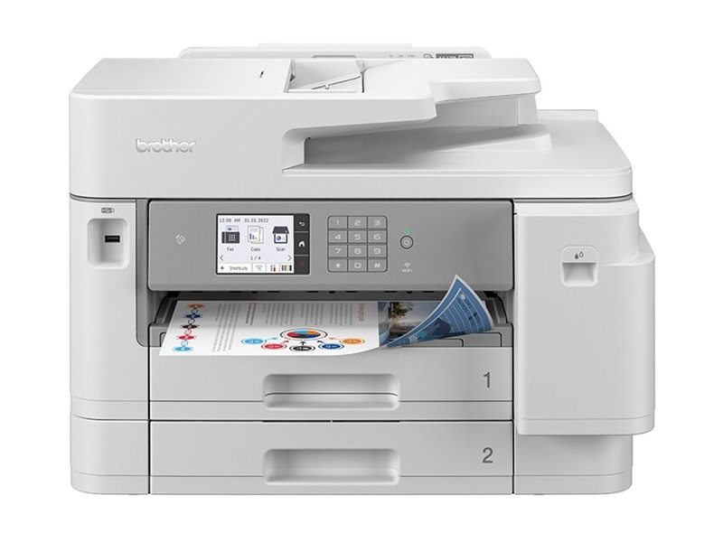 Brother MFC-J5955DW - Impressora multi-funções - a cores - jacto de tinta - A3/Ledger (media) - até 25 ppm (cópia) - até 30 ppm (impressão) - 600 folhas - 33.6 Kbps - USB 2.0, LAN, Wi-Fi(n), NFC, USB 2.0 host