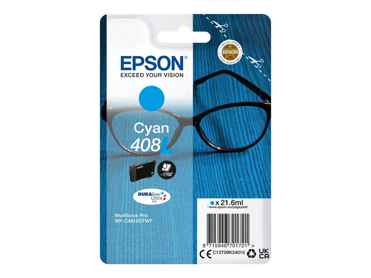 Tinteiro Epson 408L Azul Cyan 21.6 ml Original - Imagem 2