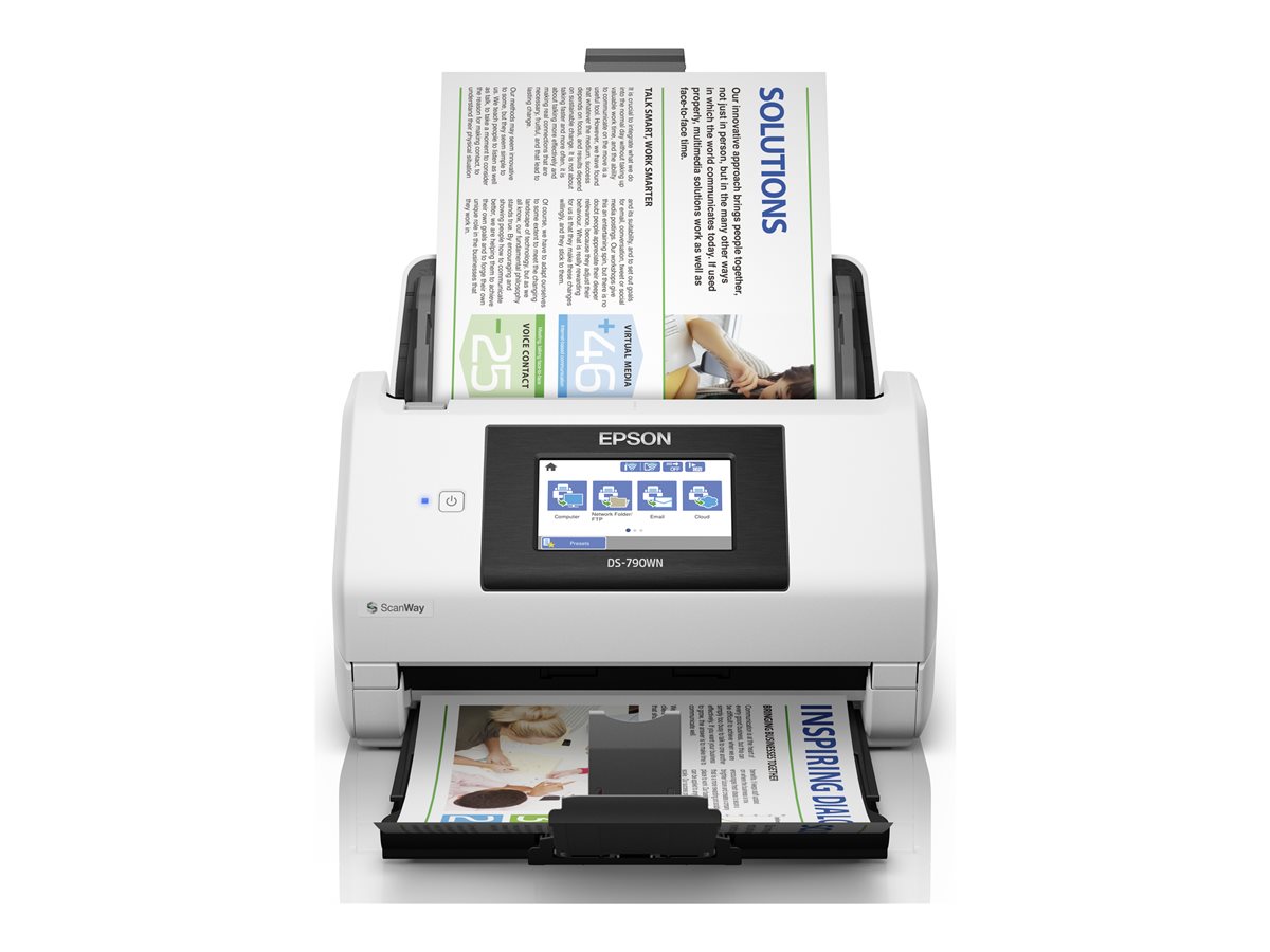 Digitalizador EPSON WorkForce DS-790WN Duplex A4/Legal 600dpi 45ppm ADF 100F 7000 Varreduras USB 3.0 GBLAN Wi-Fi