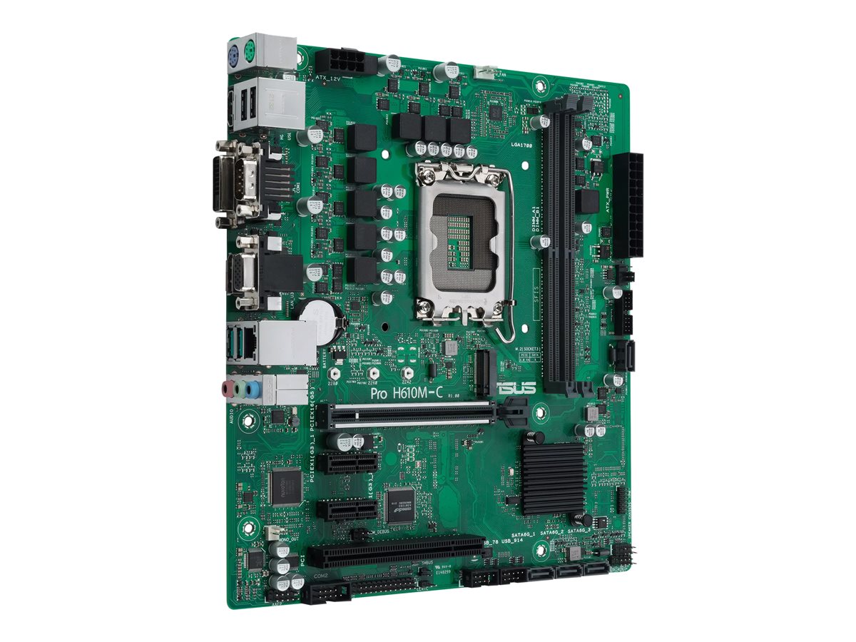 Motherboard ASUS Pro H610M-C-CSM micro ATX LGA1700 H610 USB 3.2 Gen 1/Gen 2 Gigabit LAN HD Audio 8-Canais - Imagem 2