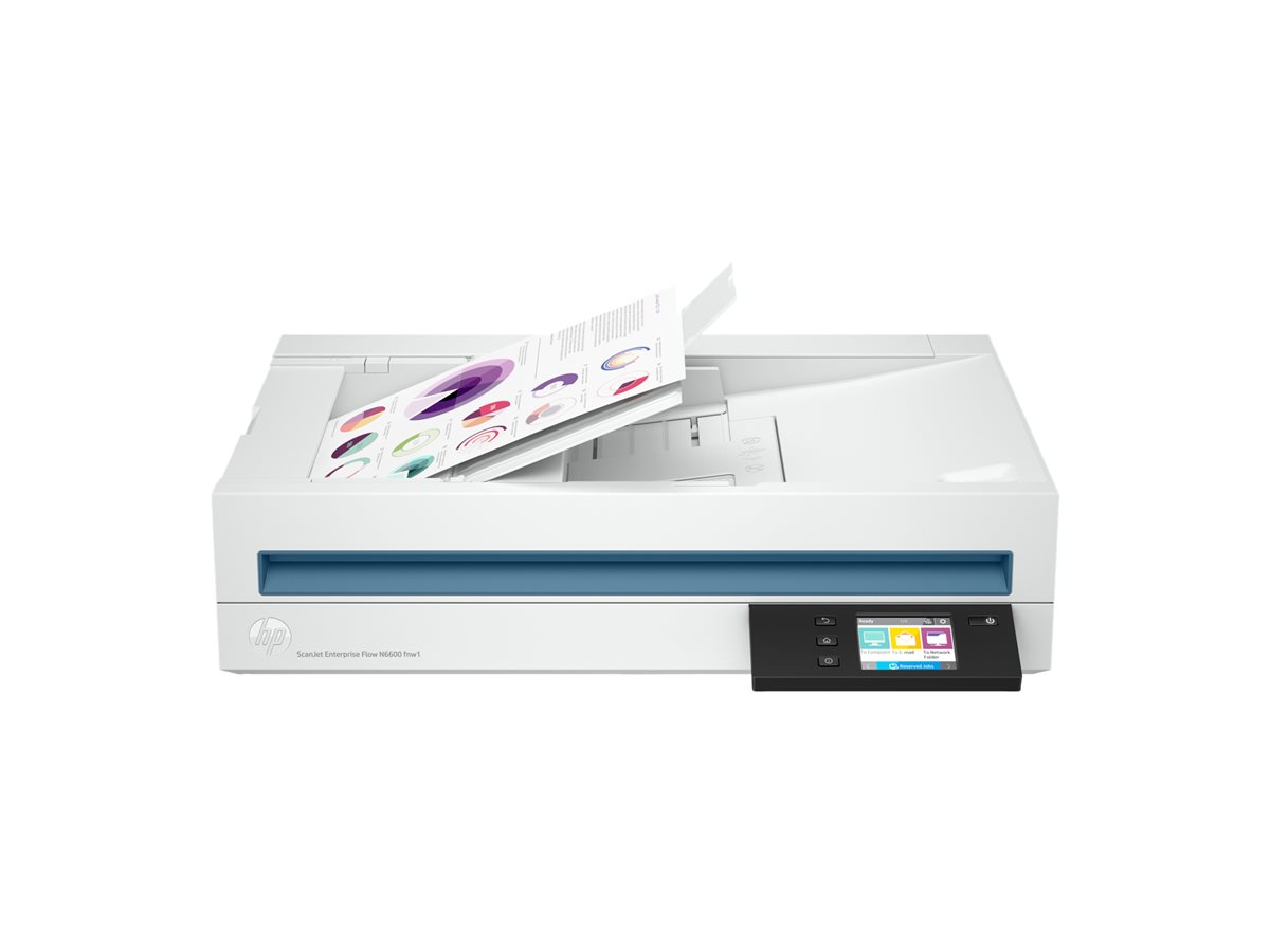 Scanner de Documentos HP ScanJet Enterprise Flow N6600 fnw1 Duplex ADF 100f A4/Legal 50 ppm 600 ppp 8000 Varreduras/Dia USB 3.0 Gigabit LAN Wi-Fi - Imagem 7