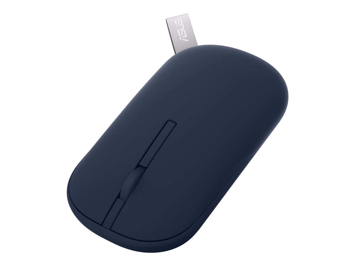 Rato ASUS MD100 Óptico Sem Fios 2.4GHz Bluetooth 5.0 LE Ambidextro Receptor USB Azul Sossego Anti-Bactérias Pés PTFE - Imagem 2