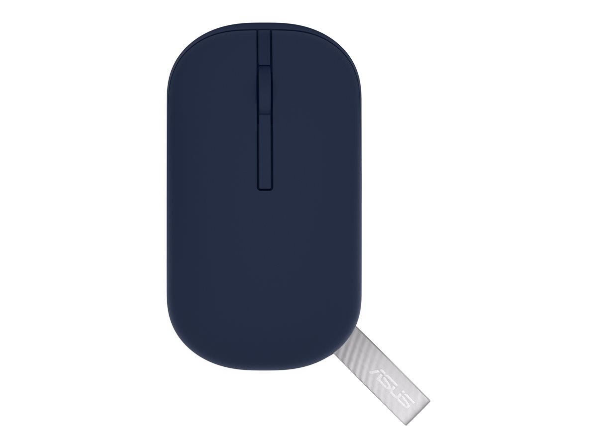 Rato ASUS MD100 Óptico Sem Fios 2.4GHz Bluetooth 5.0 LE Ambidextro Receptor USB Azul Sossego Anti-Bactérias Pés PTFE - Imagem 4