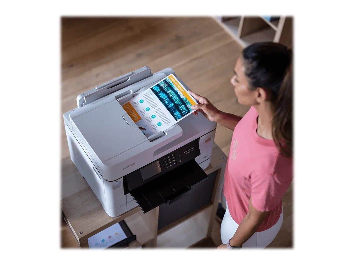 Brother MFC-J5740DW - Impressora multi-funções - a cores - jacto de tinta - A3 (media) - até 25 ppm (cópia) - até 28 ppm (impressão) - 600 folhas - 33.6 Kbps - USB 2.0, LAN, Wi-Fi(n), host USB - Imagem 6