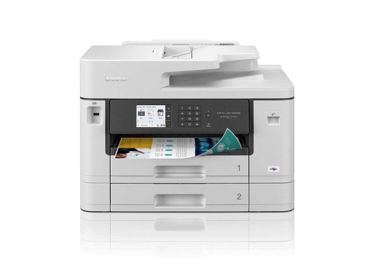 Brother MFC-J5740DW - Impressora multi-funções - a cores - jacto de tinta - A3 (media) - até 25 ppm (cópia) - até 28 ppm (impressão) - 600 folhas - 33.6 Kbps - USB 2.0, LAN, Wi-Fi(n), host USB - Imagem 4