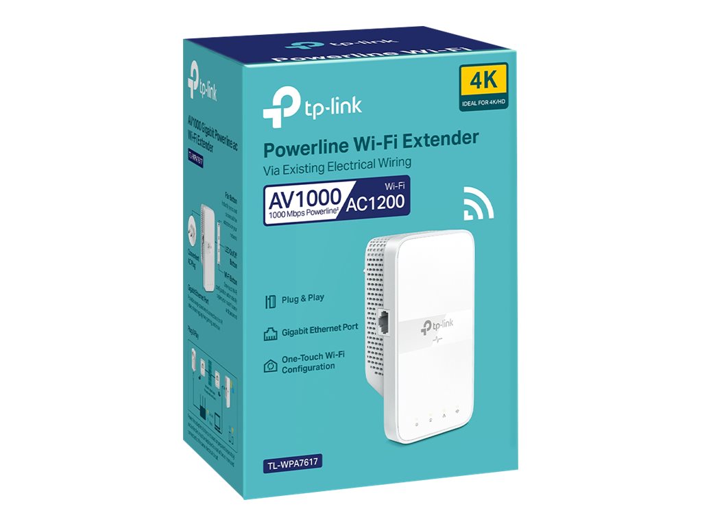 Adaptador Powerline TP-Link TL-WPA7617 Gigabit Wi-Fi 5 Dual Band - Imagem 1