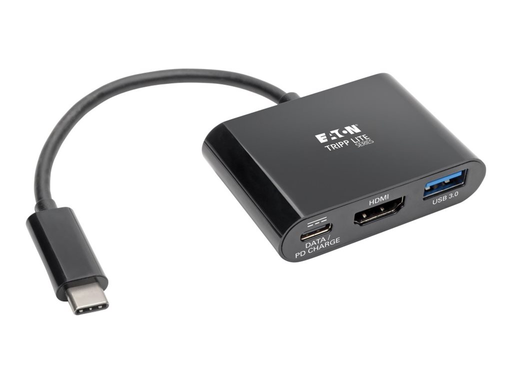 EATON TrippLite USB-C to HDMI 4K Adapter w/ USB-A Port and PD Charging,HDCP,Black - Imagem 3