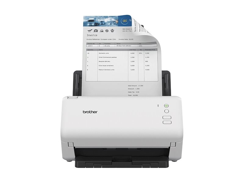 Brother ADS-4100 - Escaneador de documento - CIS duplo - Duplex - A4 - 600 ppp x 600 ppp - até 35 ppm (mono) / até 35 ppm (cor) - ADF (60 folhas) - até 5250 varreduras por dia - USB 3.0, USB 2.0 (Host) - Imagem 2