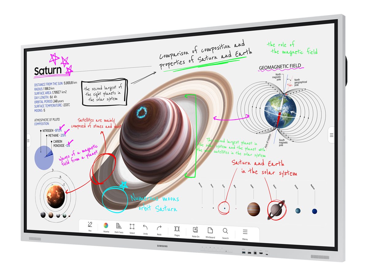 Quadro Digital Samsung Flip Pro 75" 4K Tátil Cinza - Imagem 8