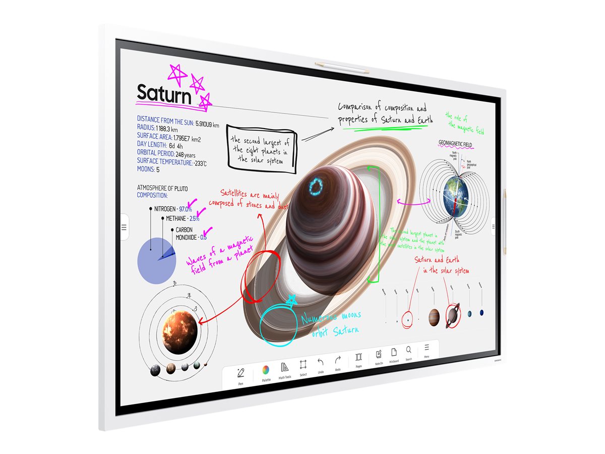 Ecrã Interativo Samsung Flip Pro WM55B 55" Tátil 4K Cinzento Branco - Imagem 3