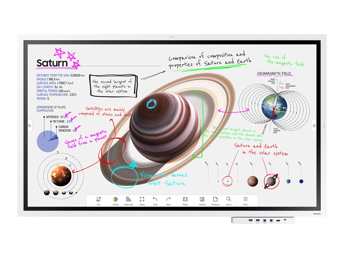 Ecrã Interativo Samsung Flip Pro WM55B 55" Tátil 4K Cinzento Branco - Imagem 2