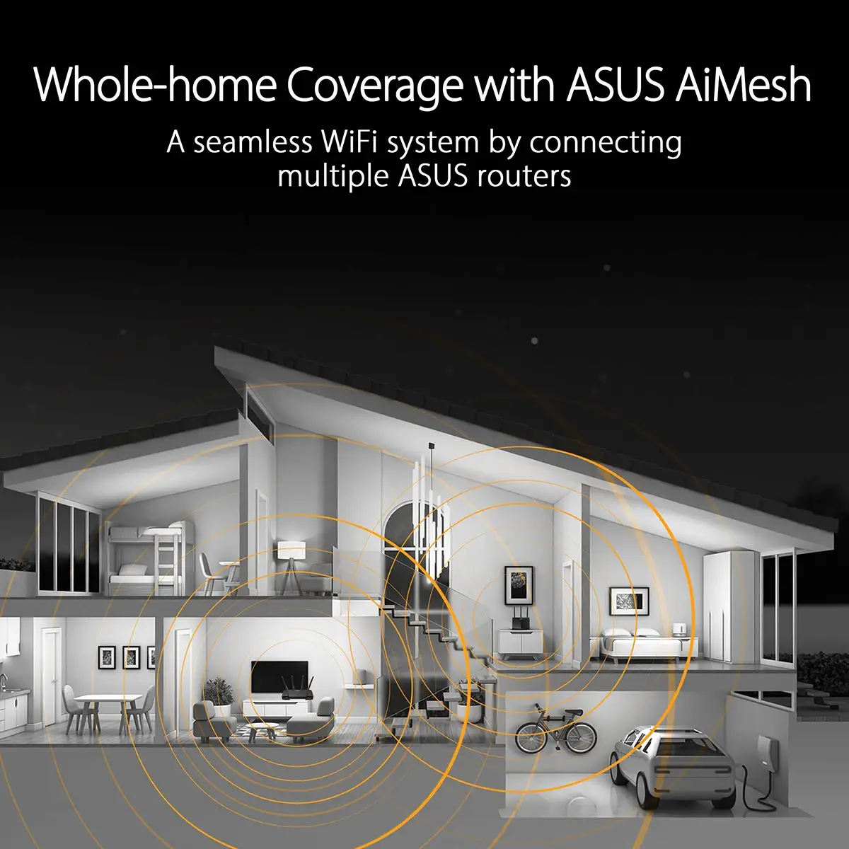 ASUS TUF Gaming AX3000 V2 Dual Band WiFi 6 Router WiFi 6 802.11ax 2.5Gbps port Mobile Game Mode Lifetime Free Internet Security - Imagem 4
