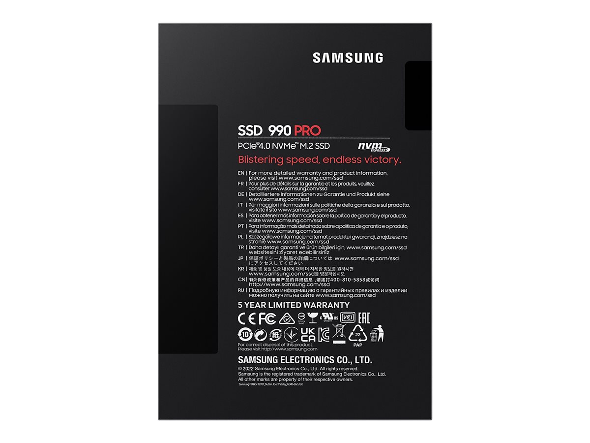 SSD Samsung 990 PRO 2 TB M.2 NVMe Encriptado