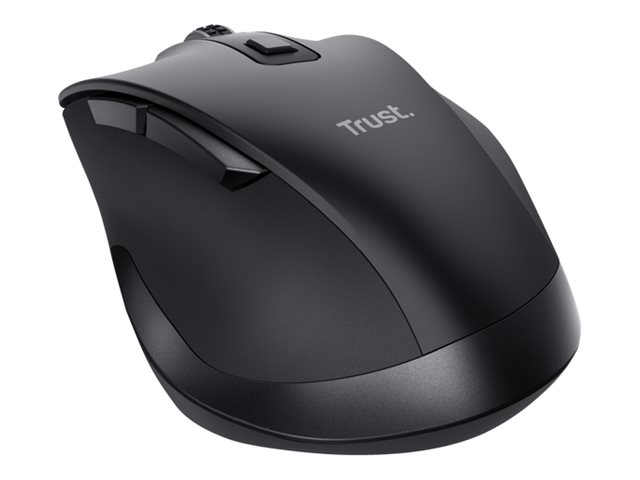 Rato Trust Fyda Comfort Ergonómico Sem Fios 6 Botões Preto - Imagem 2