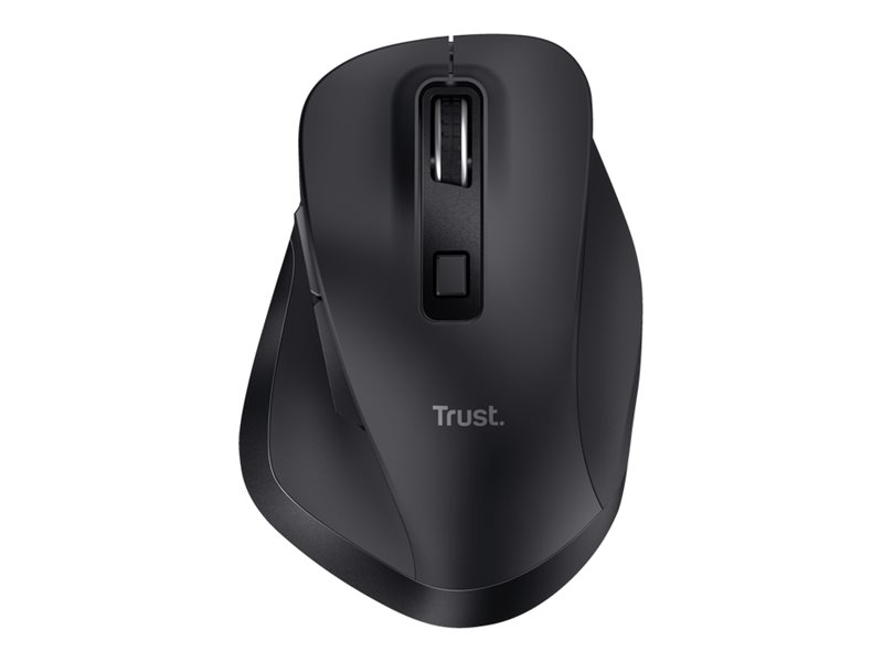 Rato Trust Fyda Comfort Ergonómico Sem Fios 6 Botões Preto