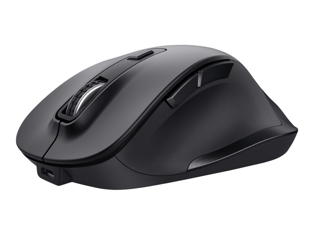 Rato Trust Fyda Comfort Ergonómico Sem Fios 6 Botões Preto - Imagem 5