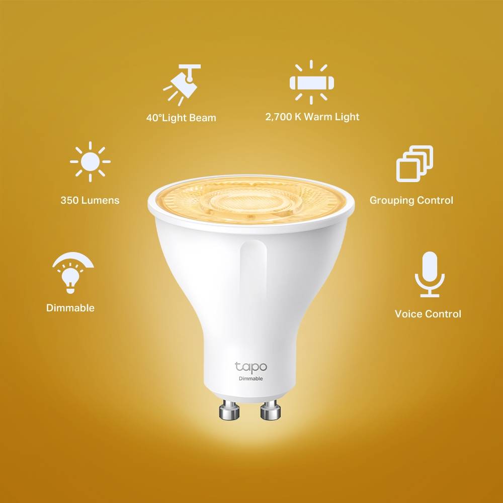 Lâmpada LED Tapo L610 GU10 Branca Morna 50W - Imagem 4