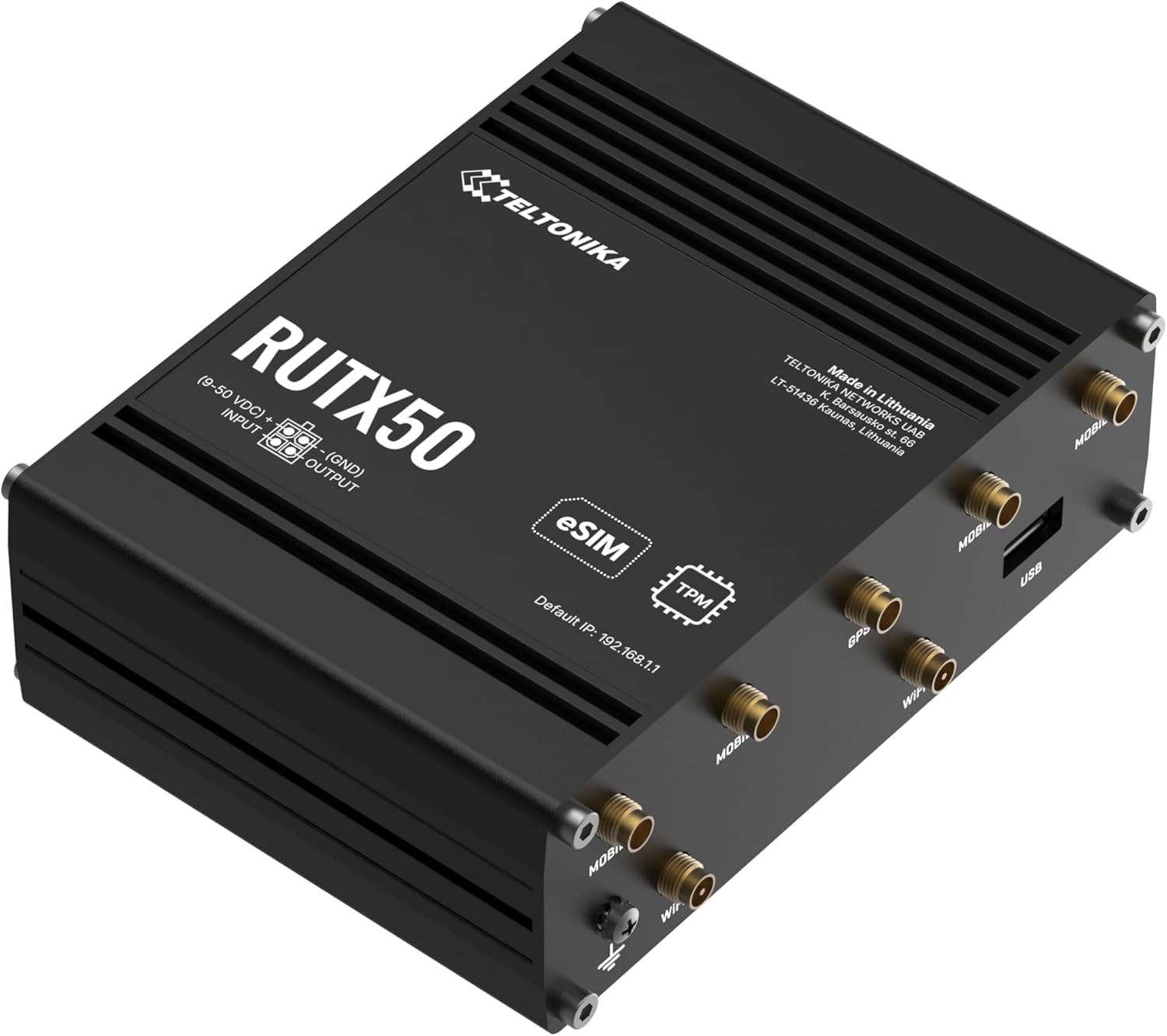 Router Teltonika RUTX50 5G Dual SIM Wi-Fi 5 Dual Band 4 Portas Gigabit Ethernet Trilho DIN - Imagem 2