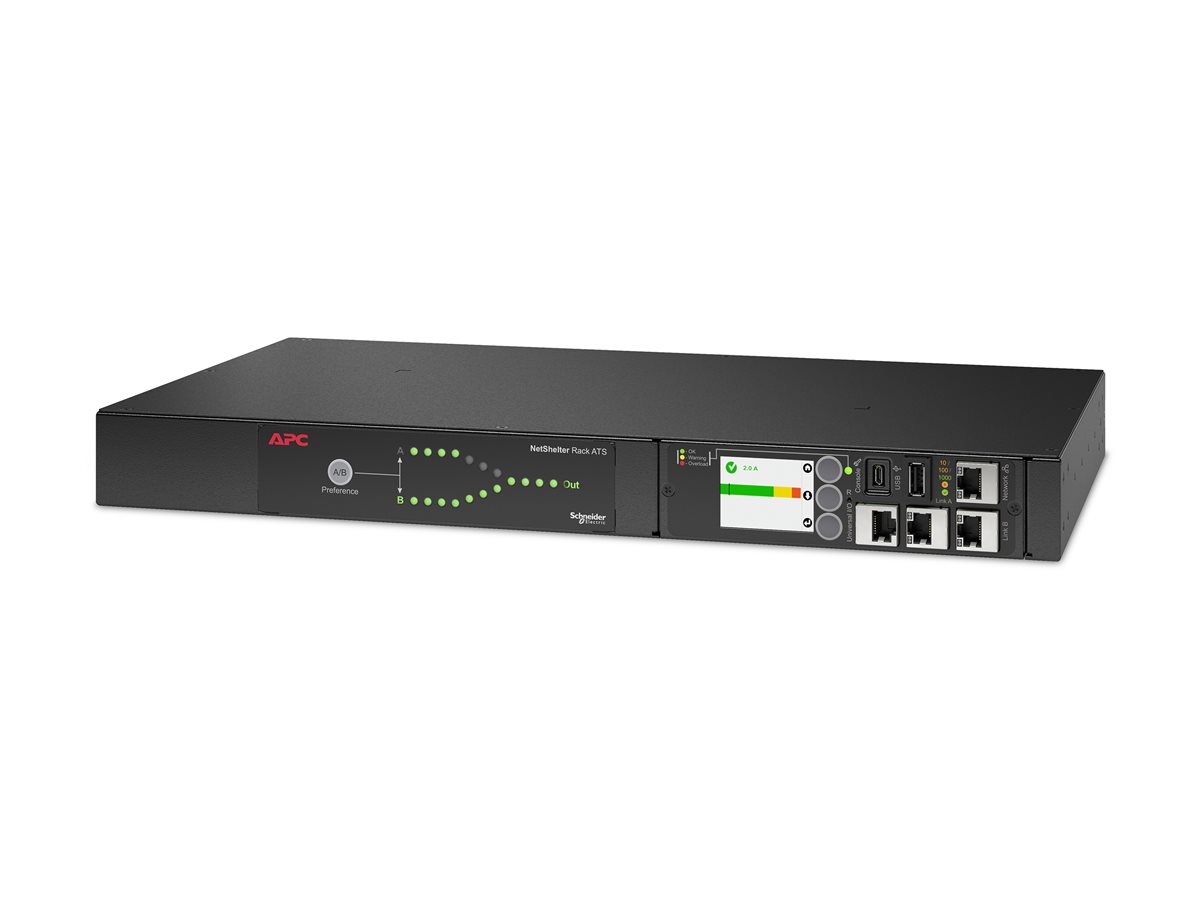 Interruptor de Transferência Automático APC NetShelter 3700 VA 9 Saídas 1U Preto - Imagem 2