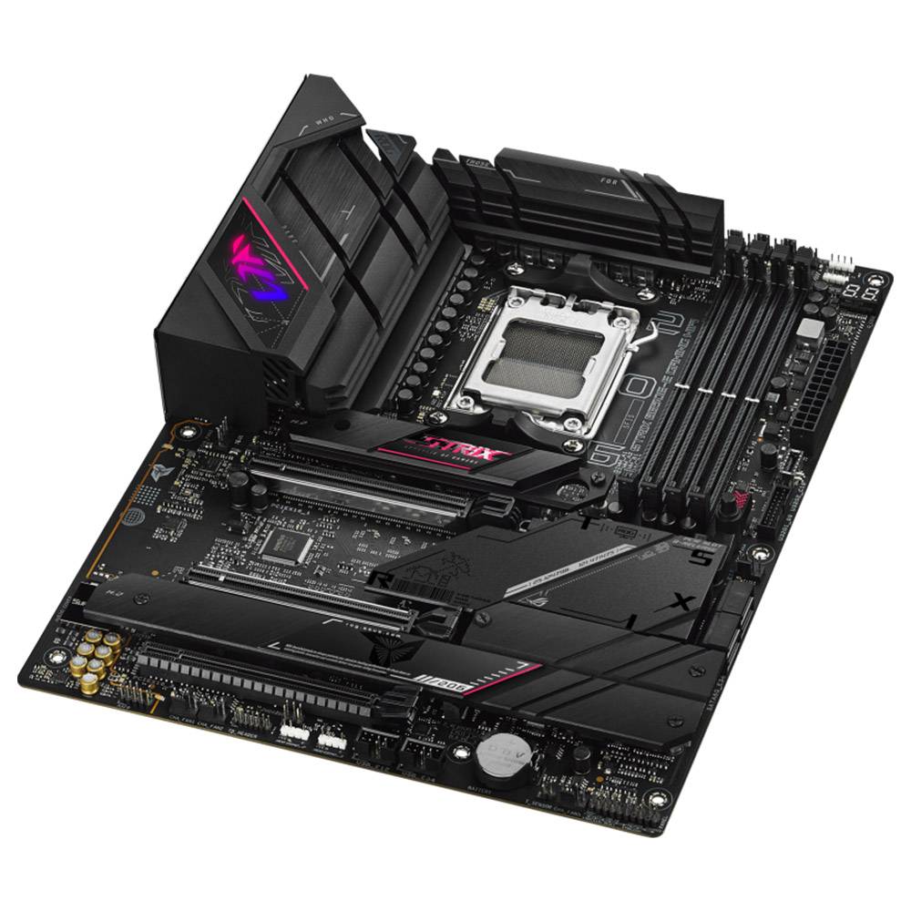 ASUS ROG Strix B650E-E Gaming WiFi - Placa-mãe - ATX - Socket AM5 - AMD B650 Chipset - USB-C 3.2 Gen 2x2, USB-C 3.2 Gen2, USB 3.2 Gen 2, USB 3.2 Gen 1 - 2.5 Gigabit LAN, Wi-Fi 6, Bluetooth - gráfico integrado (necessário CPU) - HD Audio (8-canais) - Imagem 5