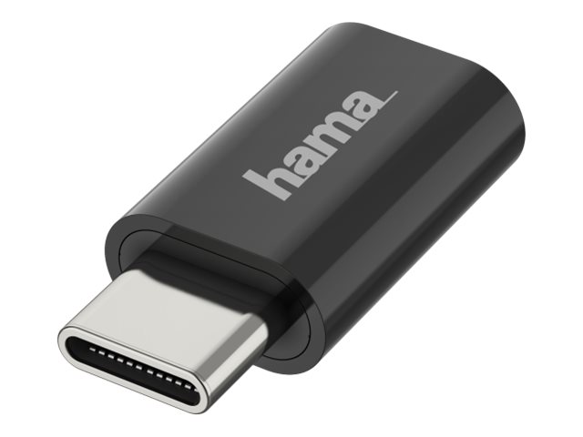 Adaptador USB Hama USB-C para Micro USB 2.0 OTG Preto