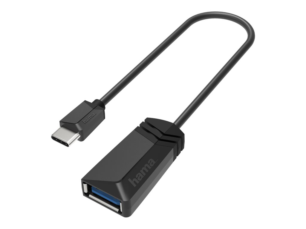 Adaptador USB Hama USB-C para USB-A USB 3.1 OTG Preto