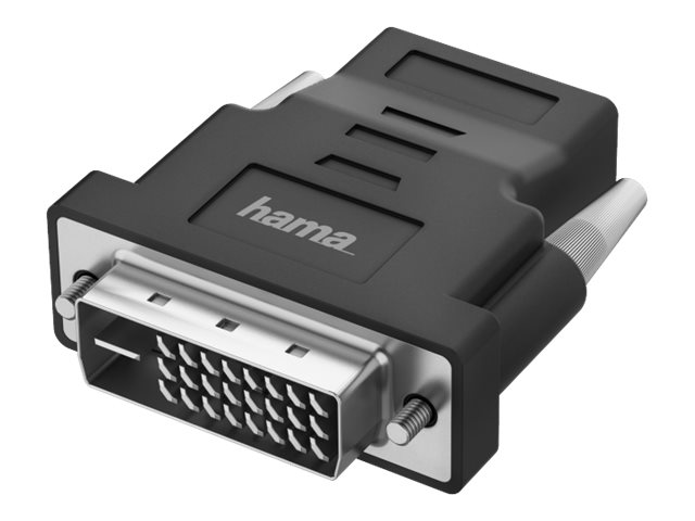 Adaptador DVI-D para HDMI Hama Link Duplo 4K Preto