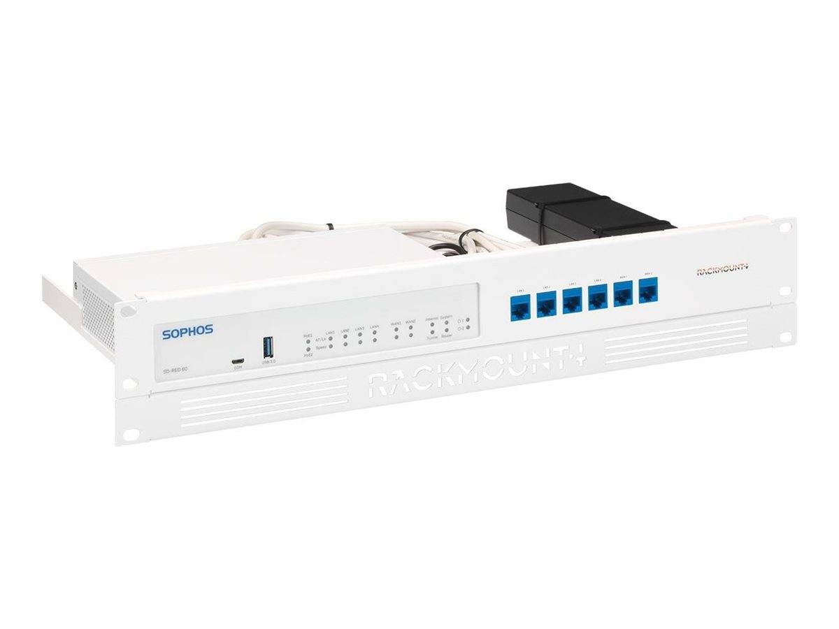 Rackmount.IT RM-SR-T10 - Kit de montagem de dispositivo de rede - montagem em suporte - RAL 9003, branco cartaz - 1.3U - 19" - para Sophos SD-RED 20, 60