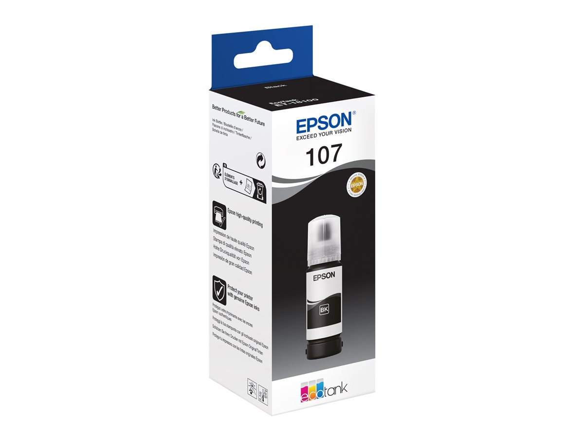 Garrafa de Tinta Epson EcoTank 107 70ml Preto Original