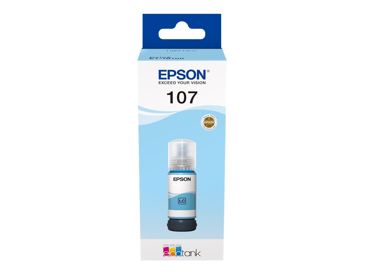 Tinta Epson EcoTank 107 70 ml Azul Cyan Claro - Imagem 2