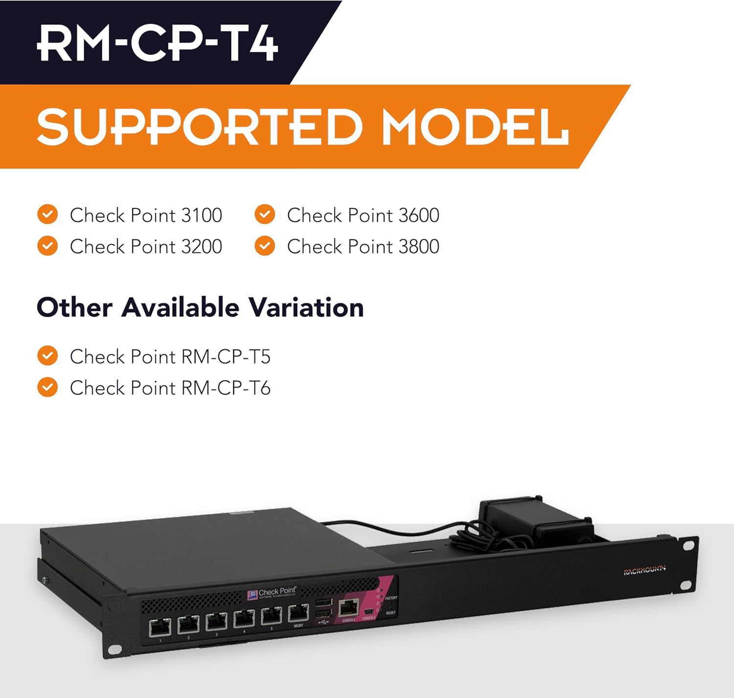 Rackmount.IT CP-RACK RM-CP-T4 - Kit de montagem de dispositivo de rede - montagem em suporte - preto jacto, RAL 9005 - 1U - 19" - Imagem 5