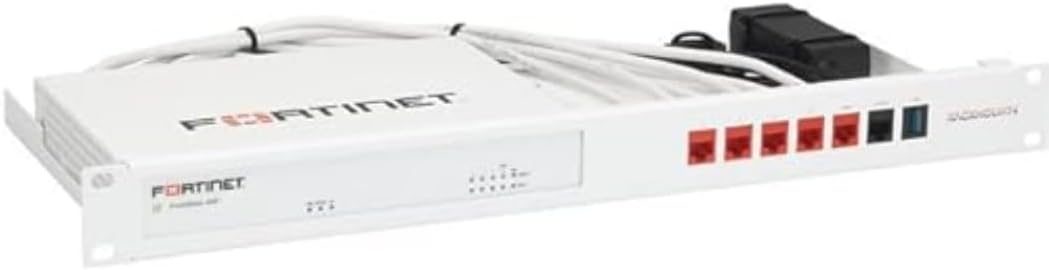 Rackmount.IT RM-FR-T14 - Kit de montagem de dispositivo de rede - montagem em suporte - RAL 9003, branco cartaz - 1U - 19" - para Fortinet FortiGate 40F