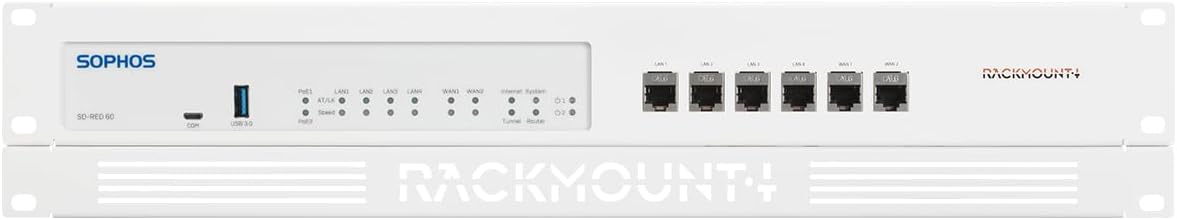 Kit de Montagem Rackmount.IT RM-SR-T10I para Sophos SD-RED 20 e 60 1.3U 19" Branco (RAL 9003) - Imagem 2