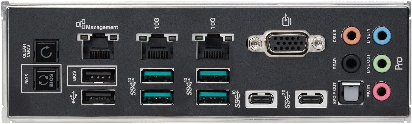 ASUS PRO WS W790E-SAGE SE - Placa-mãe - SSI EEB - LGA4677 Socket-E - W790 Chipset - USB-C 3.2 Gen 2x2, USB 3.2 Gen 2x2, USB-C 3.2 Gen2, USB 3.2 Gen 1 - 10 Gigabit LAN, Gigabit LAN - HD Audio (8-canais) - Imagem 13