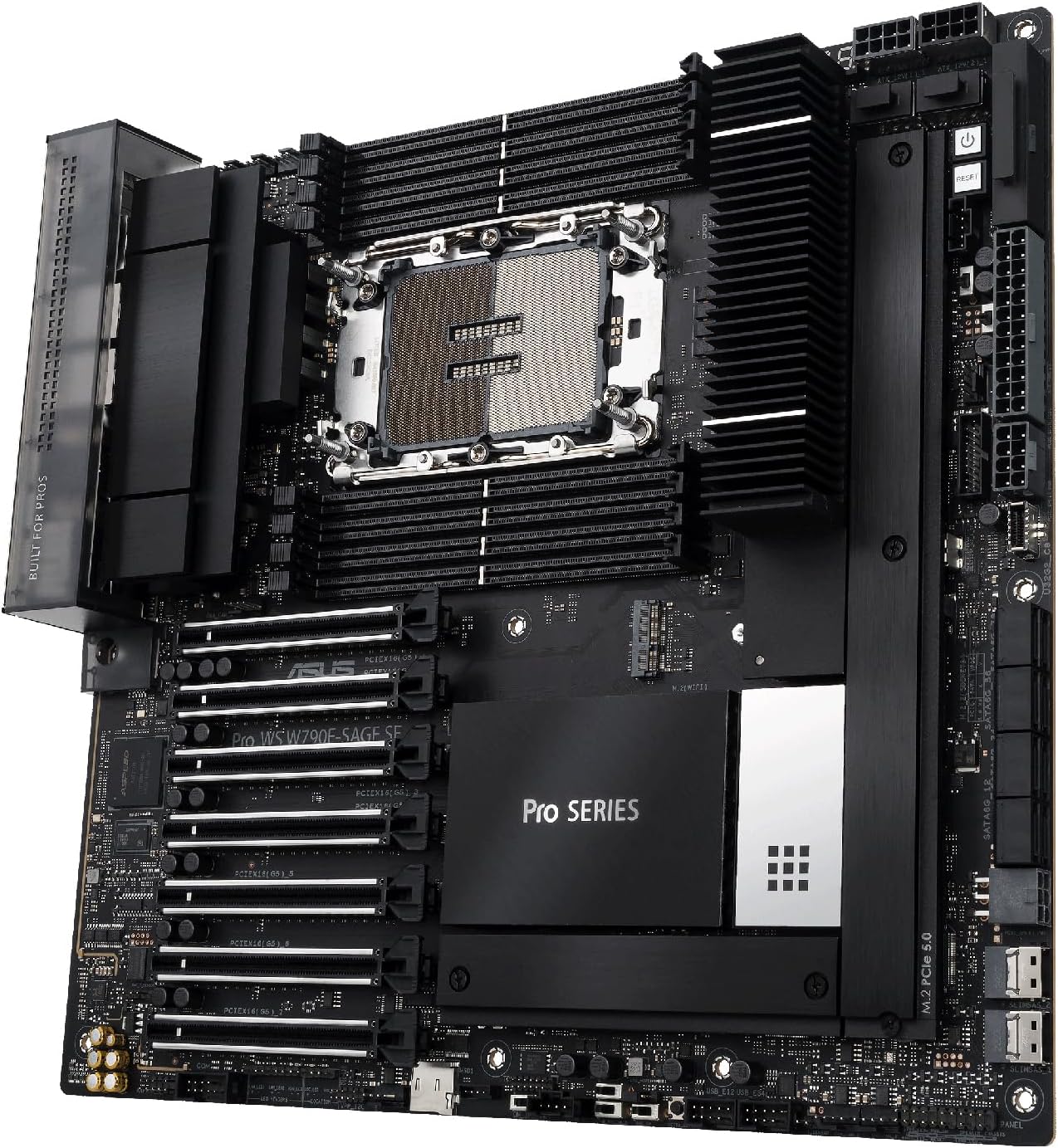 ASUS PRO WS W790E-SAGE SE - Placa-mãe - SSI EEB - LGA4677 Socket-E - W790 Chipset - USB-C 3.2 Gen 2x2, USB 3.2 Gen 2x2, USB-C 3.2 Gen2, USB 3.2 Gen 1 - 10 Gigabit LAN, Gigabit LAN - HD Audio (8-canais) - Imagem 7