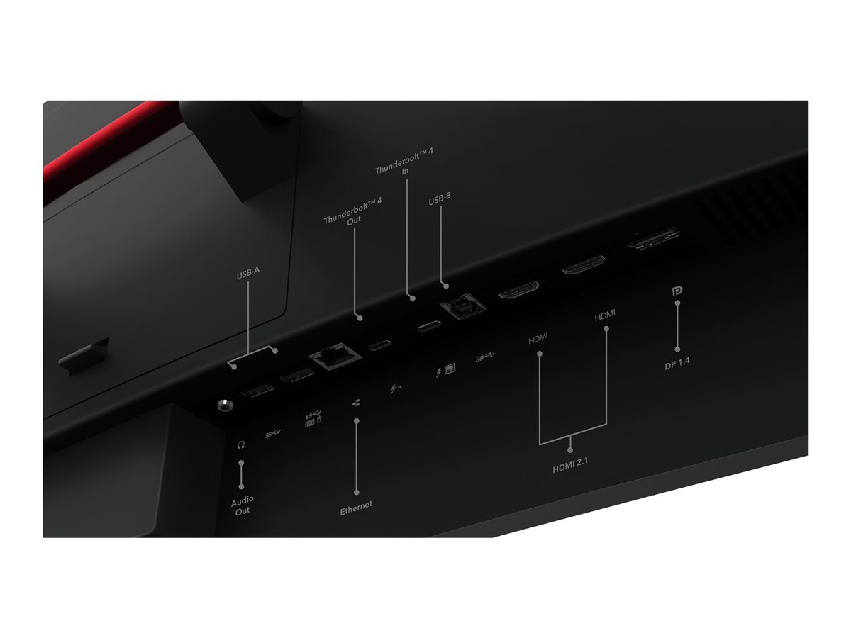 Monitor Curvo Lenovo ThinkVision P49w-30 49" UltraWide Dual QHD IPS 5120x1440 60Hz Thunderbolt 4 Preto Lustroso - Imagem 13