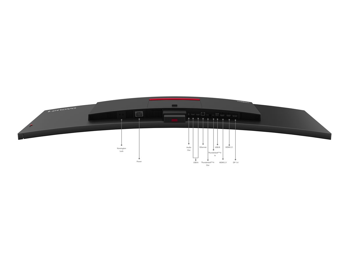 Monitor Curvo Lenovo ThinkVision P49w-30 49" UltraWide Dual QHD IPS 5120x1440 60Hz Thunderbolt 4 Preto Lustroso - Imagem 8