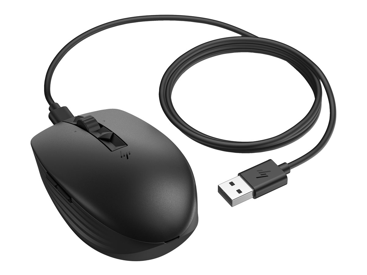 Rato HP 715 Multi-Dispositivo Recarregável, Sem Fios/Cabo (Bluetooth 3.0, 2.4 GHz), 7 Botões, Preto - Clique Silencioso, Programável, 3 Dispositivos - Imagem 9