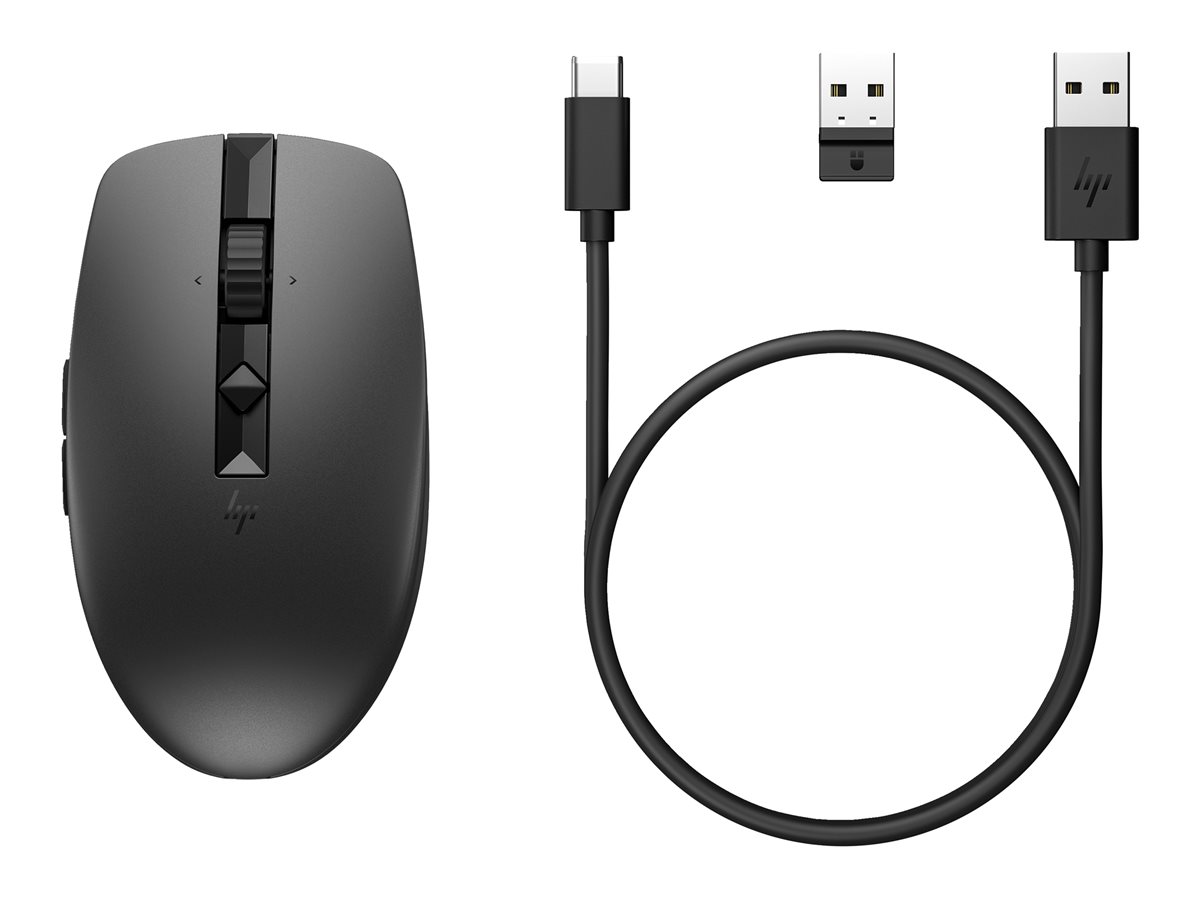 Rato HP 715 Multi-Dispositivo Recarregável, Sem Fios/Cabo (Bluetooth 3.0, 2.4 GHz), 7 Botões, Preto - Clique Silencioso, Programável, 3 Dispositivos - Imagem 13