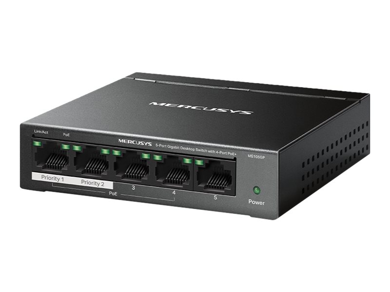 Switch Mercusys MS105GP 5 Portas (4 PoE+) 65W