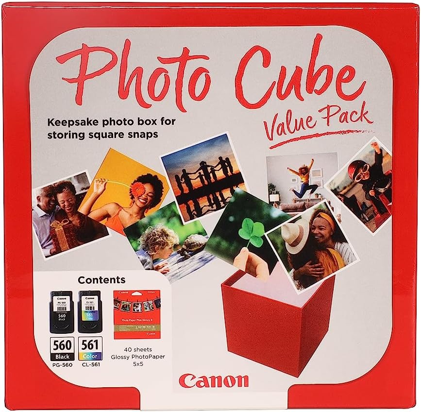 Cartucho de Tinta CANON PG-560/CL-561 Preto e Cor Photo Cube Pack Valor - Imagem 1