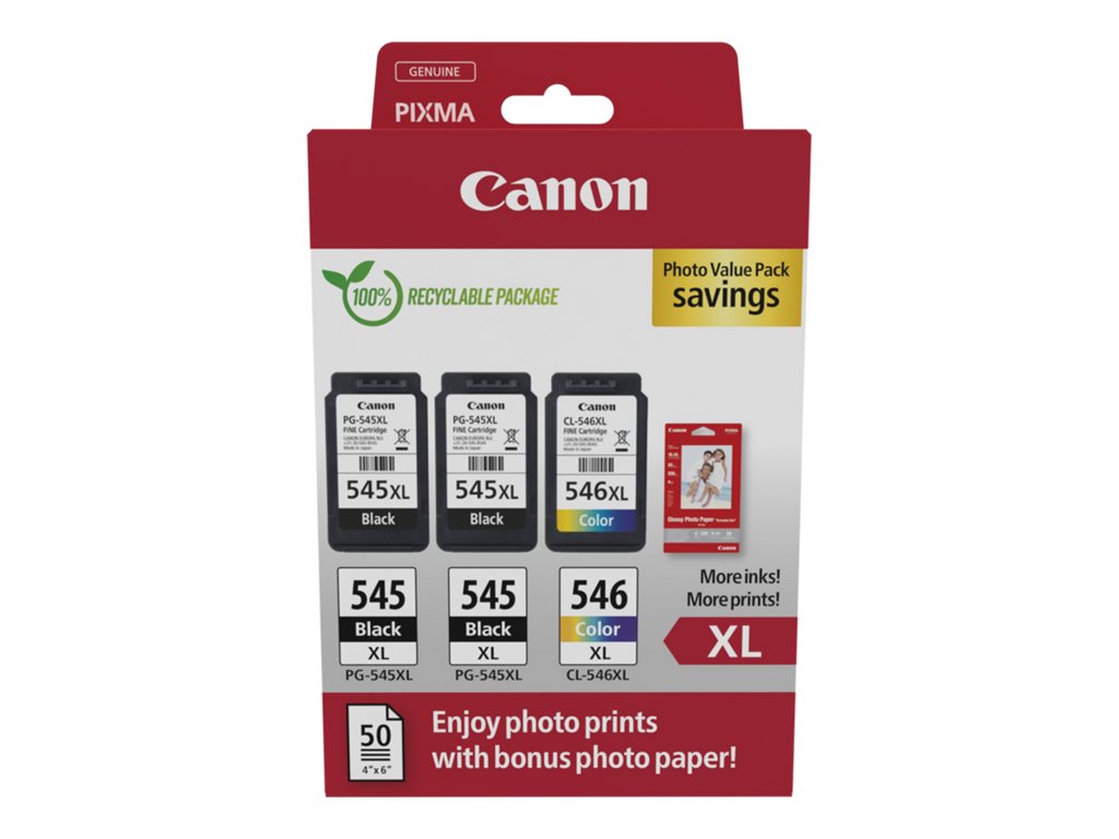 Tinteiros Pack Valor Foto Canon PG545XL CL546XL Original